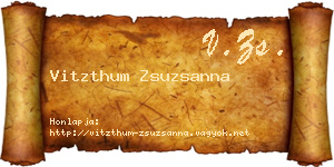 Vitzthum Zsuzsanna névjegykártya