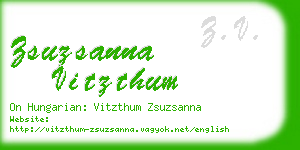 zsuzsanna vitzthum business card